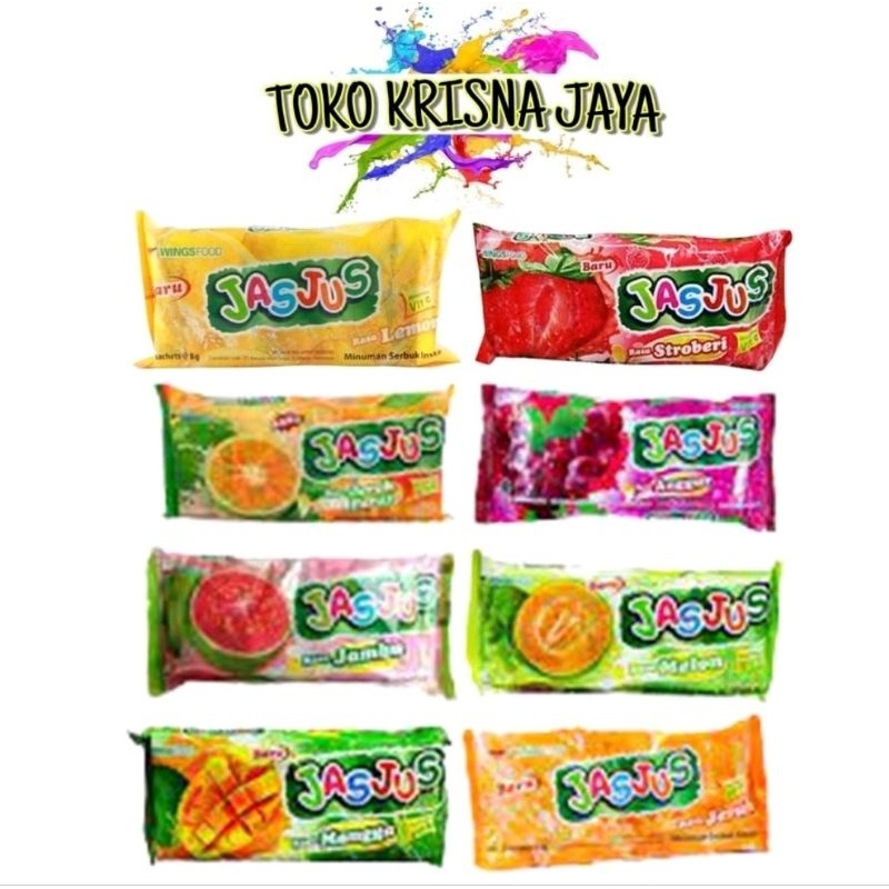 

JASJUS MINUMAN SERBUK BUAH ANEKA RASA NETTO 10 PCS X 8 GR