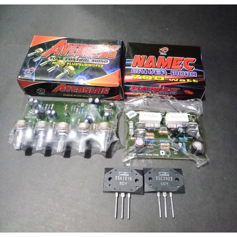 Paket Kit Driver NAMEC Transistor SANKEN Dan Tone Control Middle Subwoofer