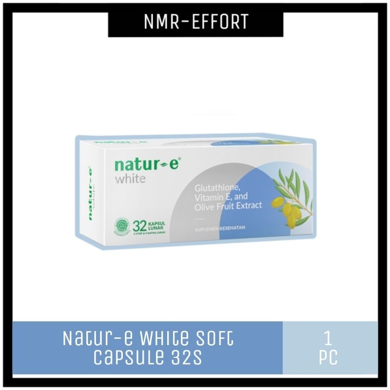 Natur-E WHITE Soft Capsule 32s - SKINCARE White Series & Suplemen Vitamin E + L-Glutathione