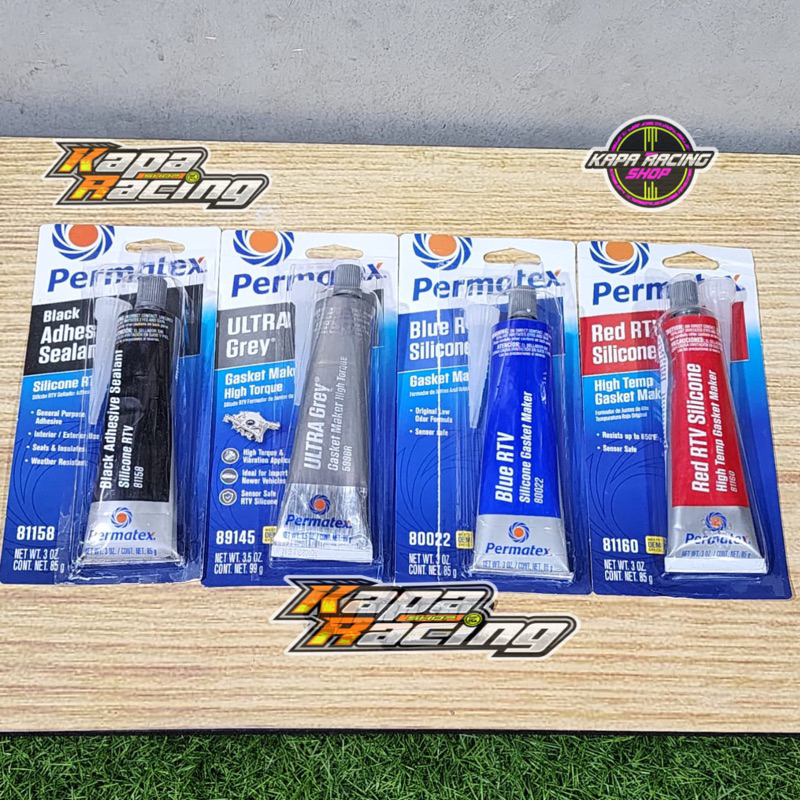 

Lem Permatex Blue Grey Red Black Permatex Red RTV Silicone Lem Silicone Gasket 85g Kapa Racing Shop