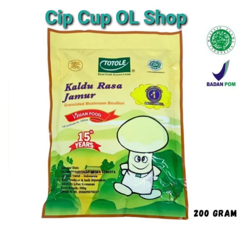 

Totole Kaldu Jamur 200gr , Penyedap Rasa Jamur 200gr / HALAL