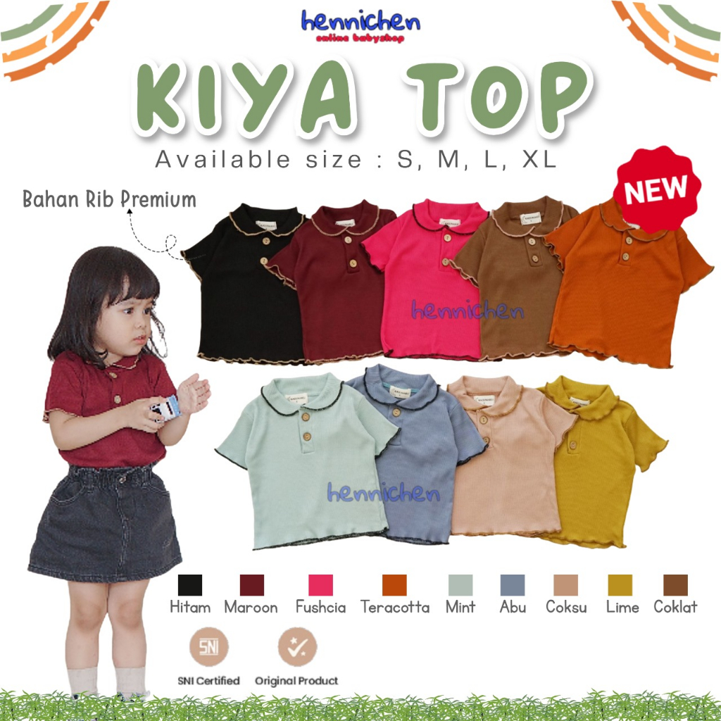 KIYA TOP BAJU ATASAN ANAK PEREMPUAN BAJU ANAK PEREMPUAN LUCU FASHION ANAK PEREMPUAN 6 BULAN - 5 TAHU
