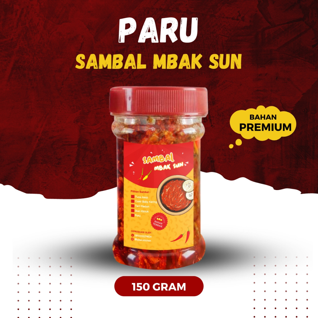 

Sambal Paru Mercon Pedas Oseng Mercon Premium by Mbak Sun Terlalris Original
