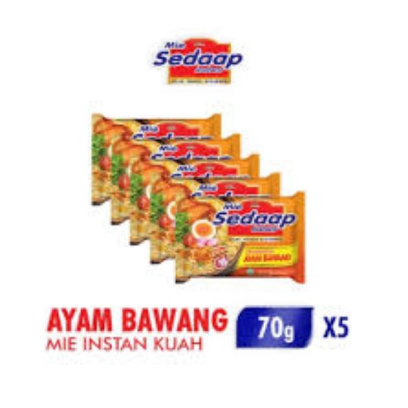 

mie sedap kuah ayam bawang isi 5