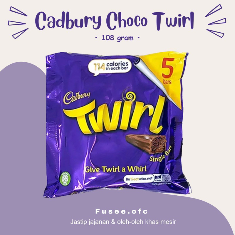 

Cadburry Twirl Choco Bar / coklat cadbury / snack import / jastip mesir