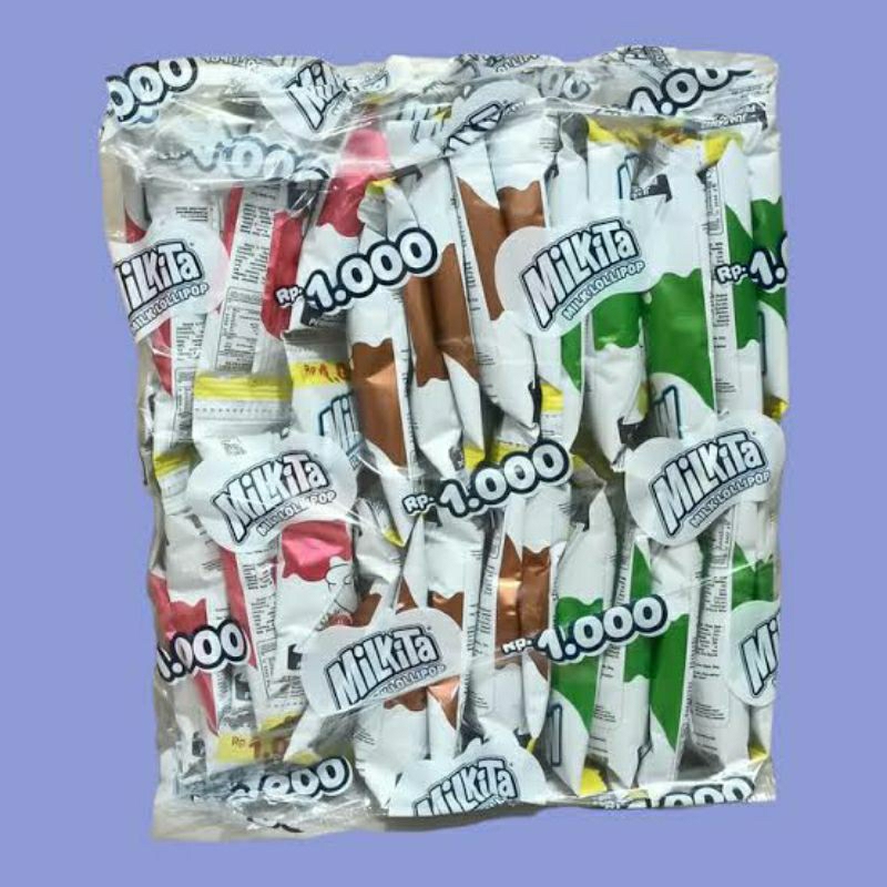 

permen Milkita Lolipop 1 Renceng