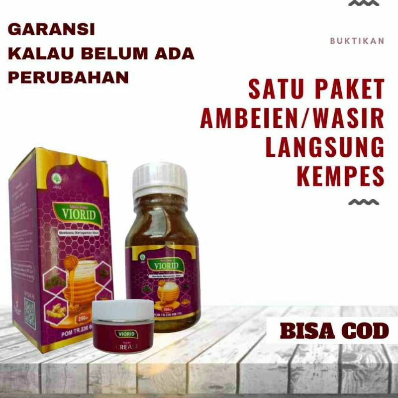 Viorid madu herbal alami obat wasir ambeyen wasir ambeien nyeri pada saat BAB sembelit benjolan pada