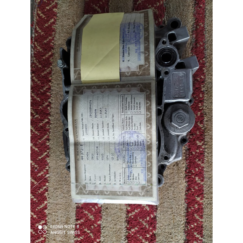 Dokumen CB125SE plat AA BPKB  Nosin pnp doubel