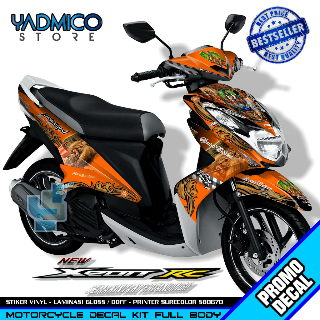 Decal Xeon RC Full Body - Stiker Motor Xeon RC Karbu Full Body - Decal Hologram Xeon RC Full Body - 