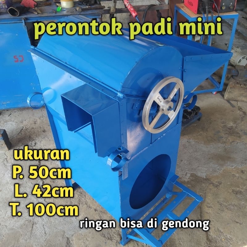 mesin perontok padi dengan ukuran mini siap untuk di gass