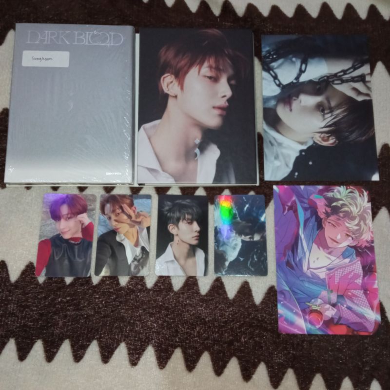 album & photocard enhypen heeseung sunghoon sunoo dark blood showcase engene