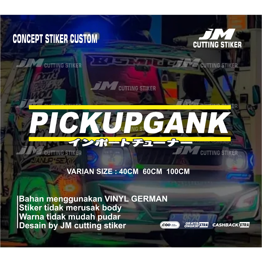cutting stiker kaca pick up gank stiker variasi mobil pick up