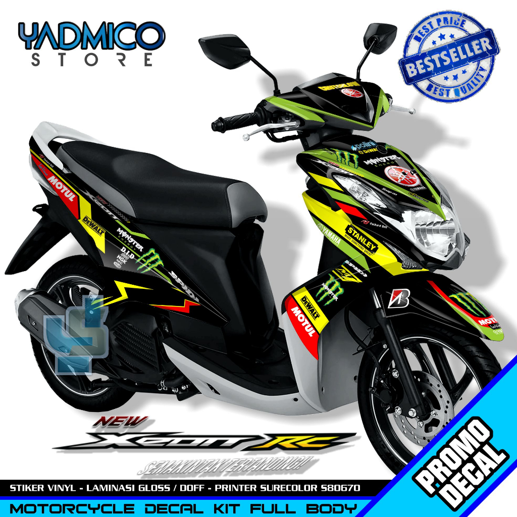 Decal Xeon RC Full Body - Stiker Motor Xeon RC Karbu Full Body - Decal Hologram Xeon RC Full Body - 