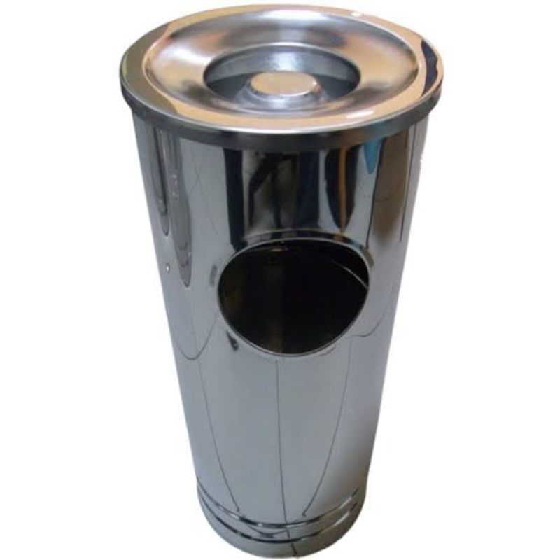 tempat sampah asbak besar stainless ukuran 60 cm