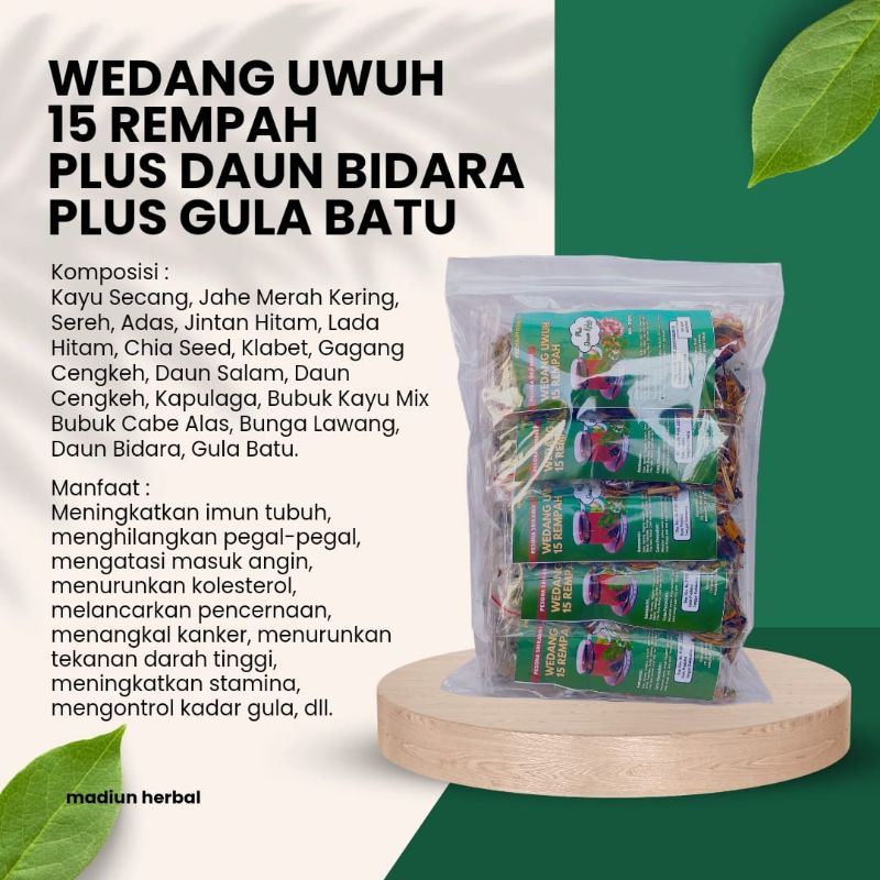 

1 Pack isi 10 Wedang Uwuh 15 Rempah Bidara Plus Gula Batu