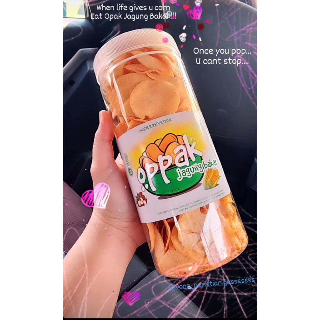 

KOOKYKOOK OPPAK JAGUNG BAKAR- Opak Singkong Snack Keripik Garing Halal