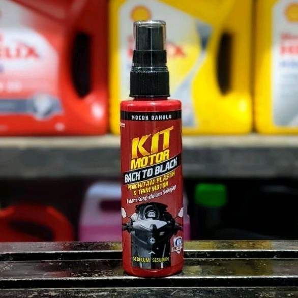 KIT Motor Black to Black Penghitam Plastik Trim Dashboard 115ml