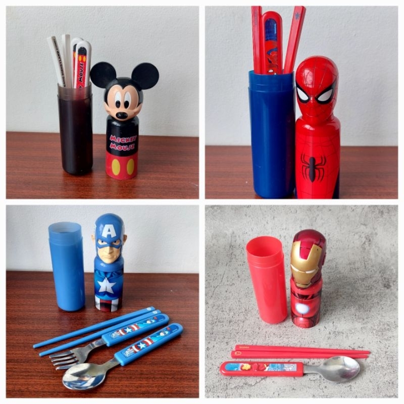 PRELOVED LIKE NEW KIDS CUTLERY DISNEYLAND H0NGK0NG SENDOK GARPU SUMPIT PERALATAN MAKAN ANAK HARGA BE