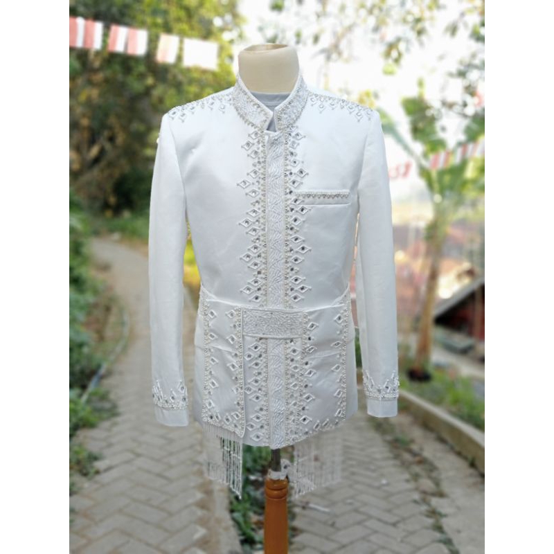 BESKAP PENGANTIN MODERN BAHAN WOOL AND SILK AB FREE BORO-BORO BESKAP ADAT SUNDA BASOFI