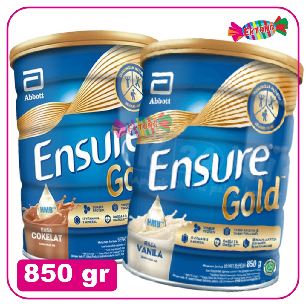 

Ensure Gold HMB Cokelat / Vanila 850 g - Nutrisi Dewasa Rendah Laktosa