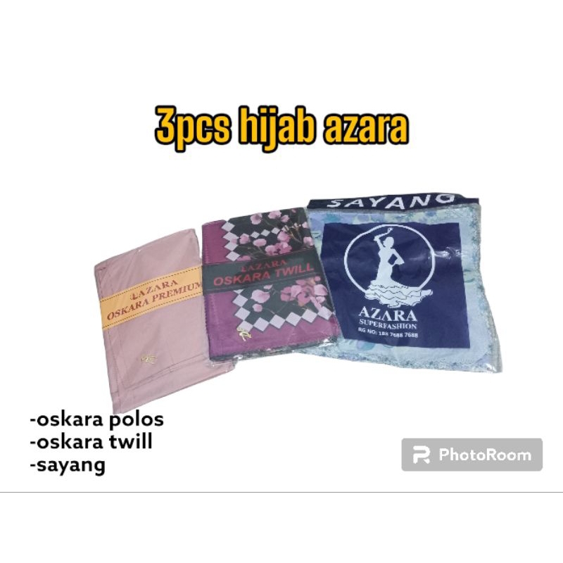 [GROSIR ISI 3PCS] HIJAB SEGI EMPAT LASER CUT AZARA