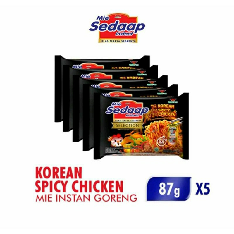 

5 mie sedaap spicy chicken