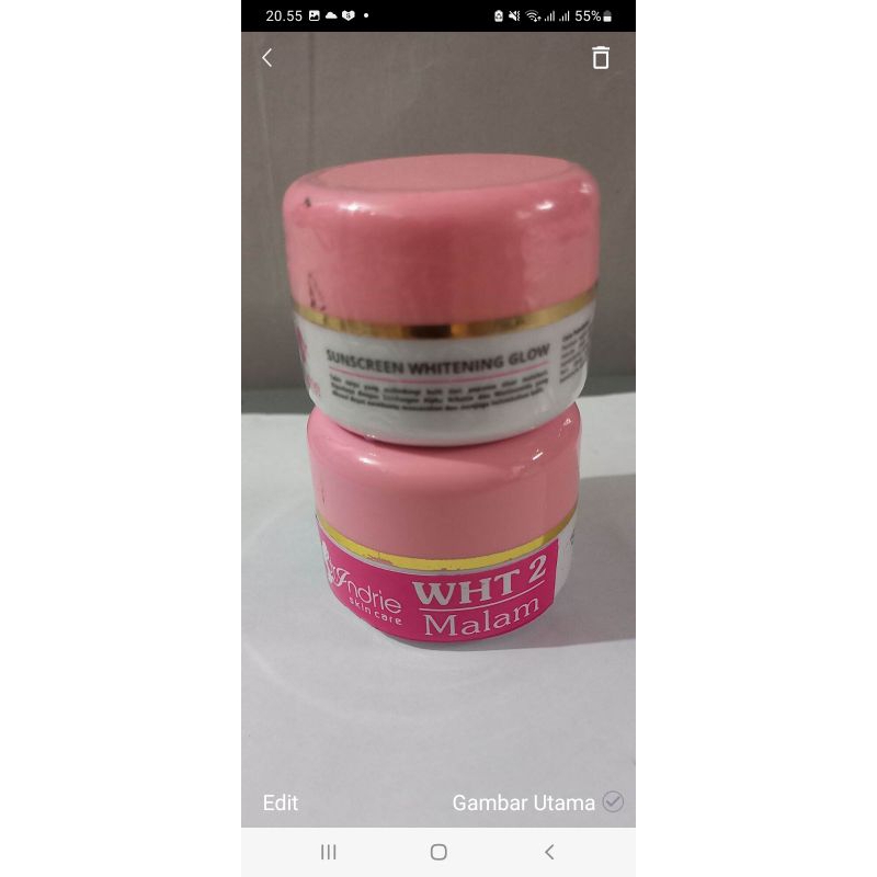 CREAM PLATINUM DR INDRI STEP2 SIANG DAN MALAM BPOM