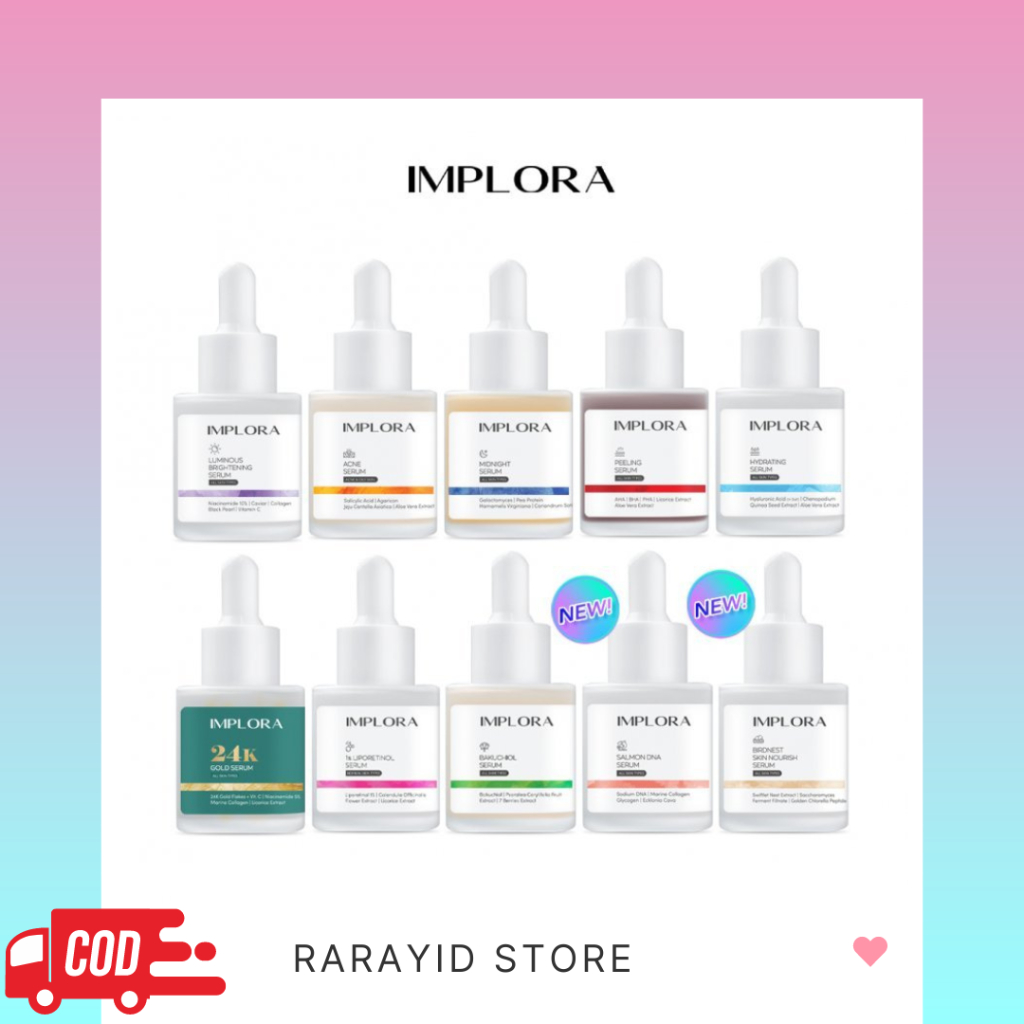 SERUM IMPLORA 20ML PERAWATAN WAJAH MENCERHKAN MENGOBATI FLEK MENGHILANGKAN JERAWAT