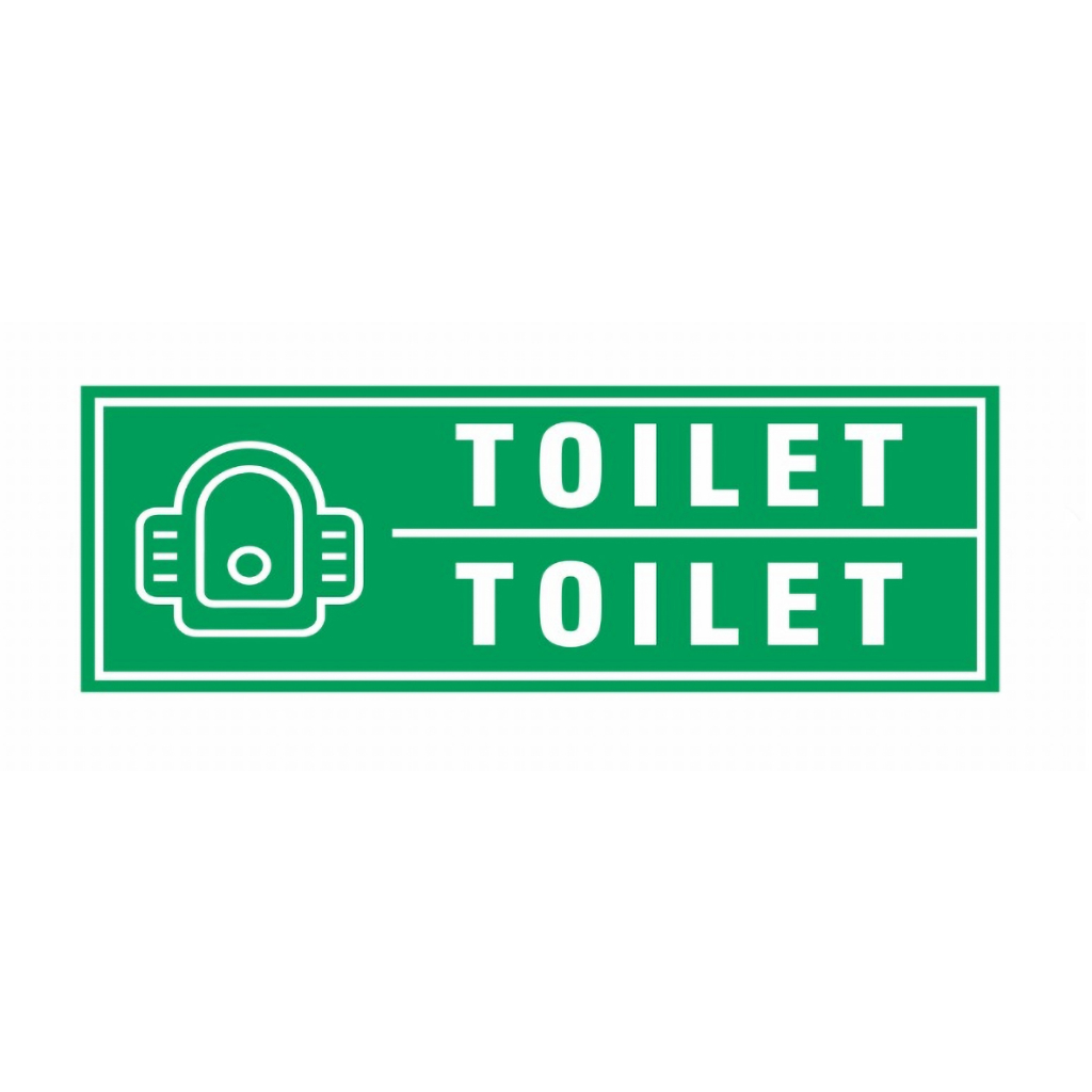 

STIKER VINYL TOILET/TOILET Uk. 30 x 10 cm SIGN RAMBU K3