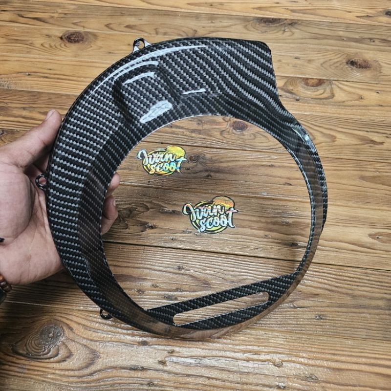 COVER TUTUP KIPAS MAGNET VESPA CARBON VESPA SUPER SPRINT VBB