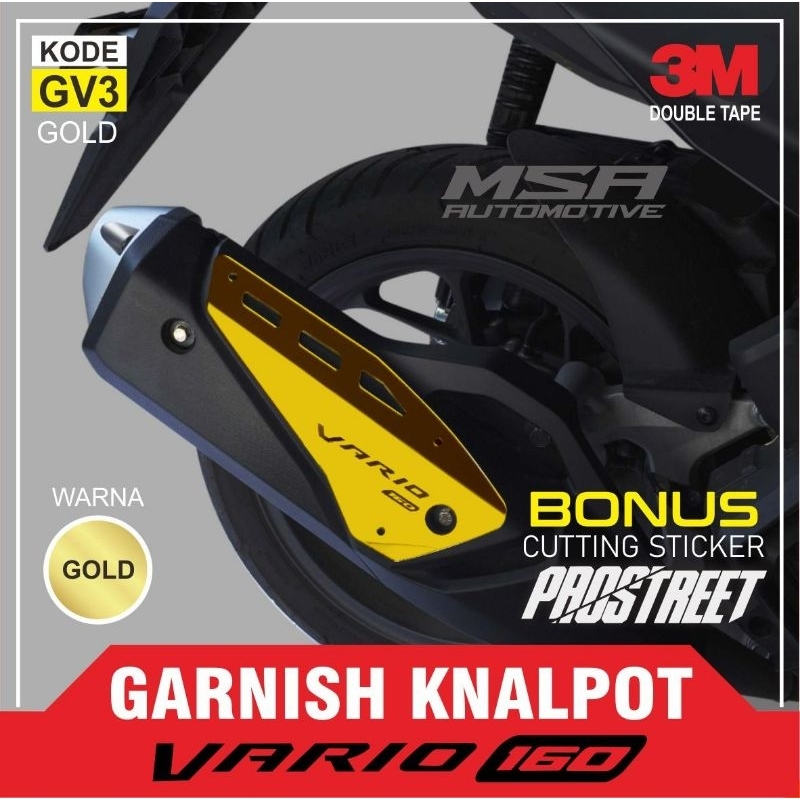 GARNIS KNALPOT VARIO 160, COVER TUTUP KNALPOT VARIO 160, MUFFLER COVER VARIO 160.