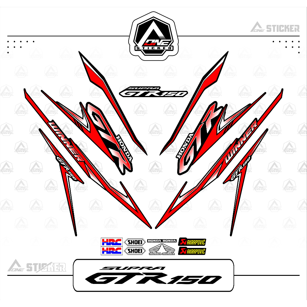STRIPING STICKER HONDA SUPRA GTR 150 RS150R WINNER / 11B / STICKER PELEKAT HONDA RS150R WINNER V1 ST