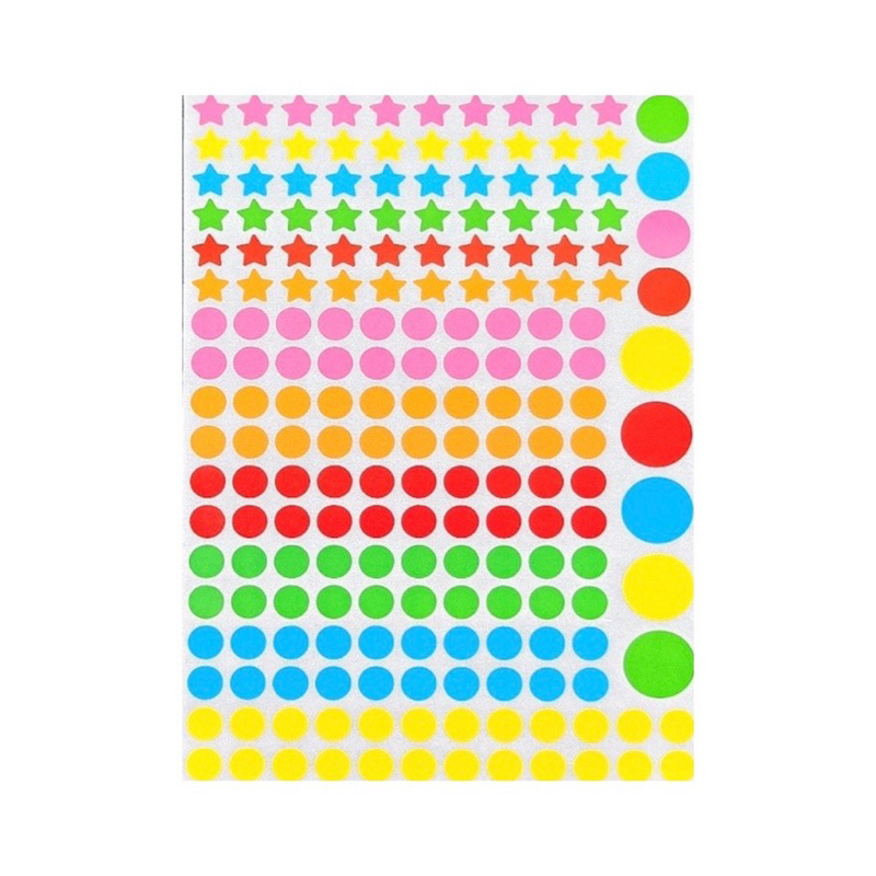 

DOT STICKER 1 LEMBAR bintang bulat reward tempel nilai anak | Gift kado hadiah anak Makassar
