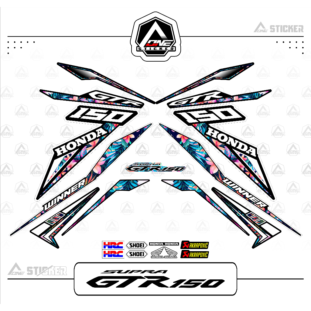 STRIPING STICKER HONDA SUPRA GTR 150 RS150R WINNER / 12C / STICKER PELEKAT HONDA RS150R WINNER V1 ST
