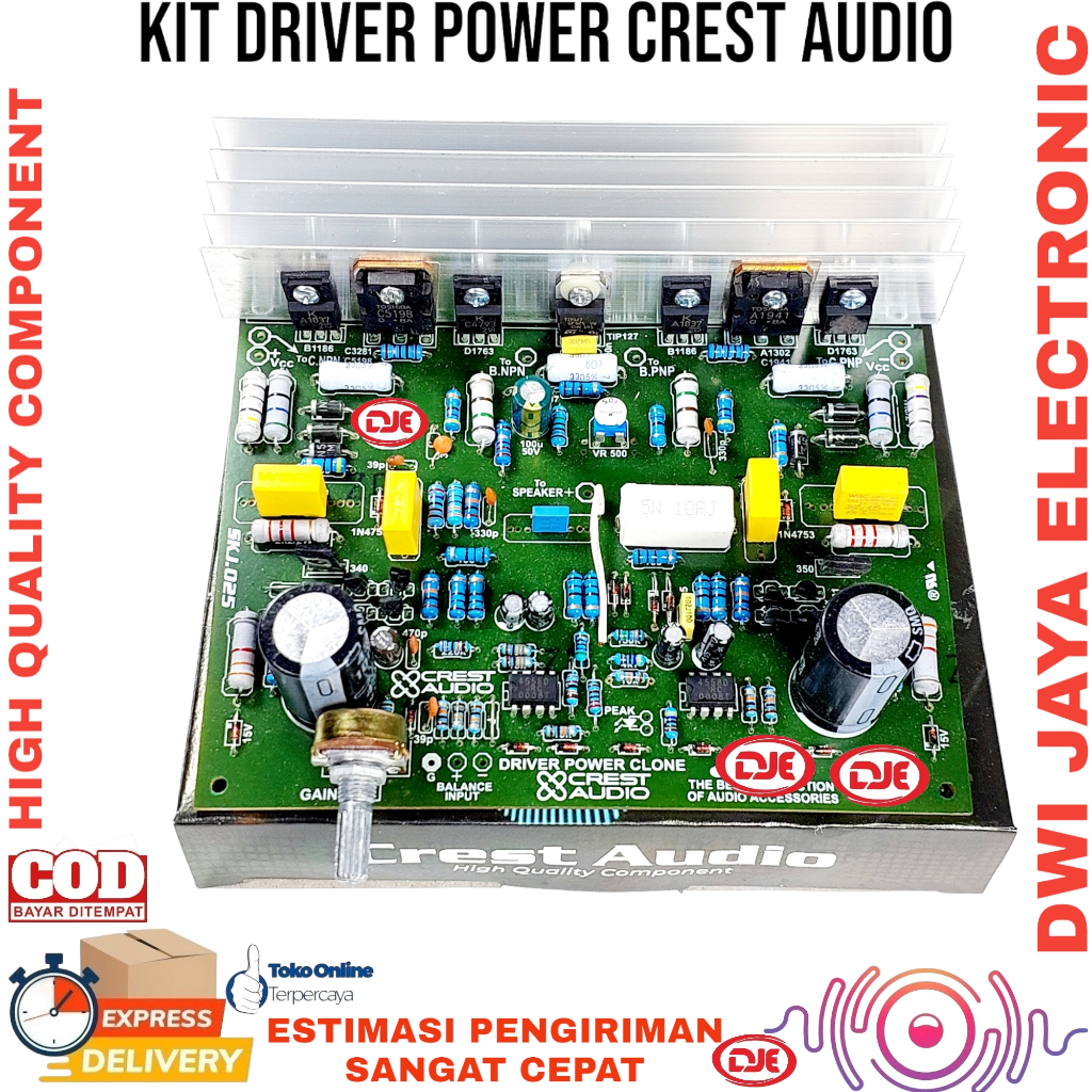 KIT DRIVER POWER CREST AUDIO ,DRIVER POWER CLASS CREST AUDIO,DRIVER KIT POWER AMPLIFIER CREST AUDIO