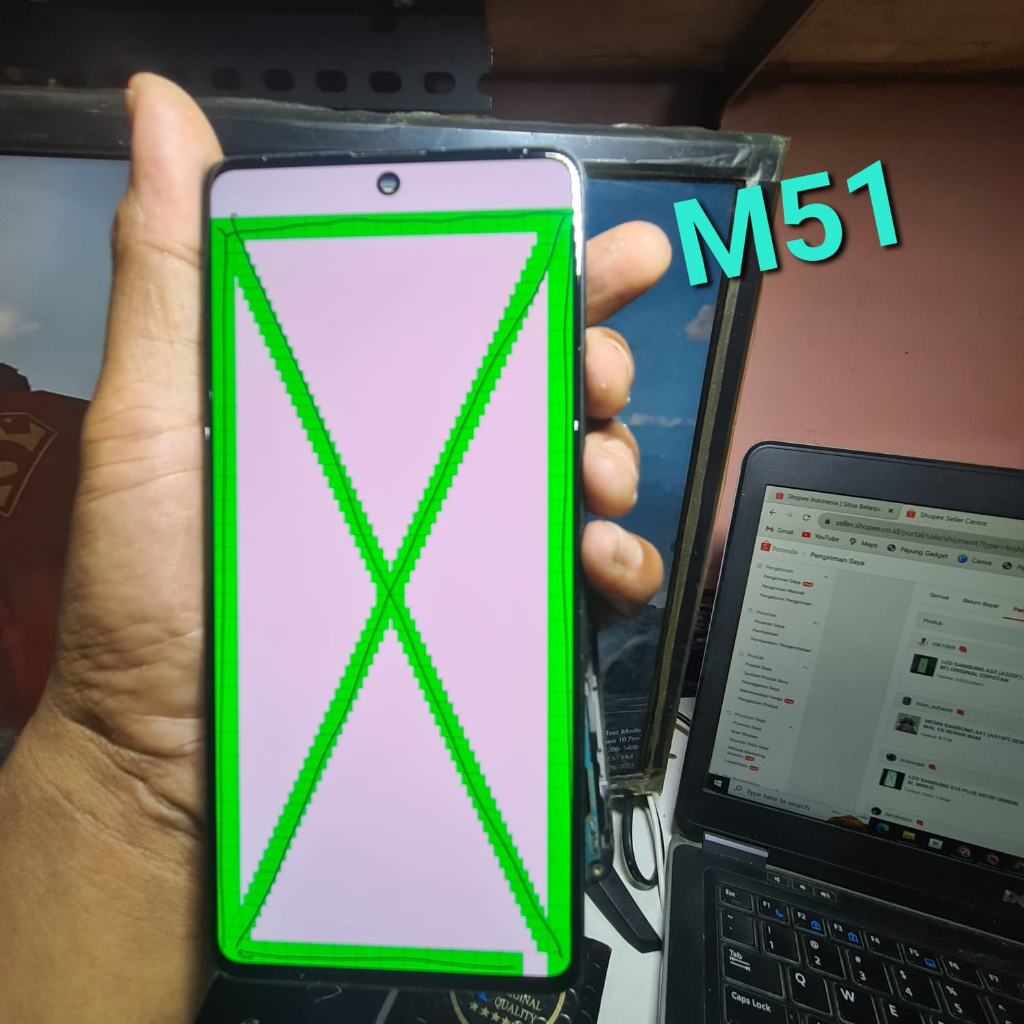 Lcd Samsung M51 Copotan Original Minus Shadow 10%