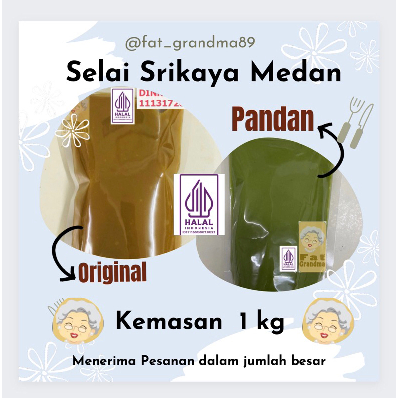 

MURAH & HALAL Selai Srikaya Medan Selai Srikaya Pandan 1kg Homemade