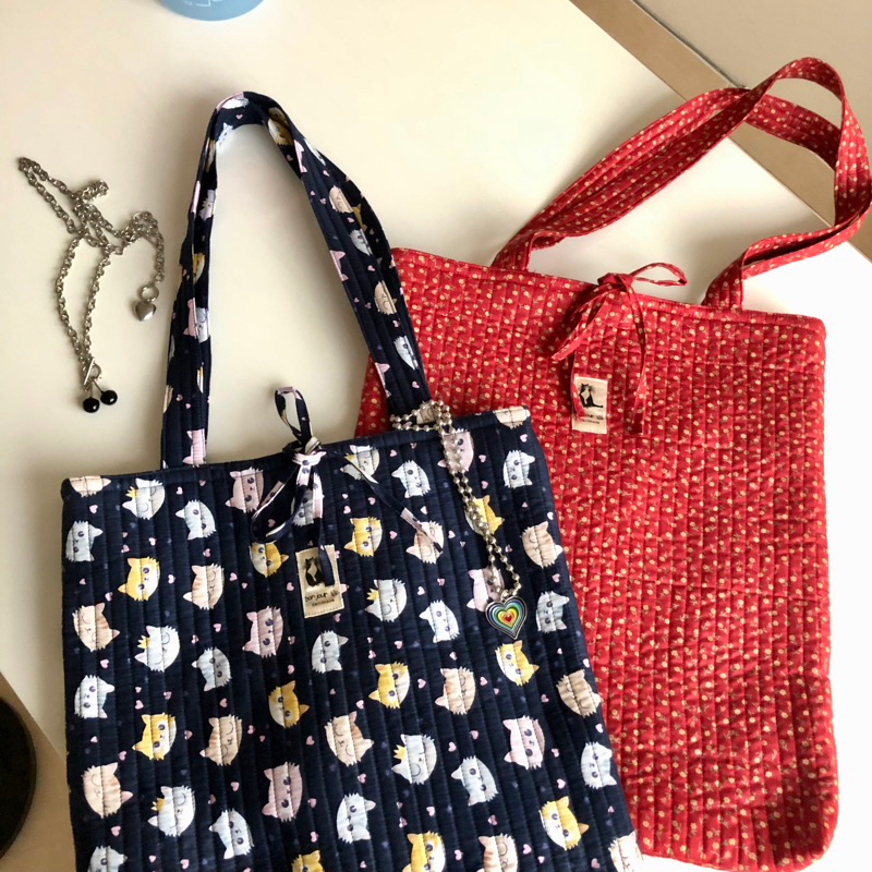 [Pre Order] Quilted Puffy Tote Bag Handmade | Bonjour Lilo