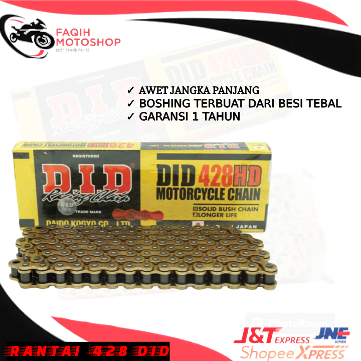 RANTAI DID 428 HSBT Rantai DID Hd Gold 428-128L Made In Japan universal