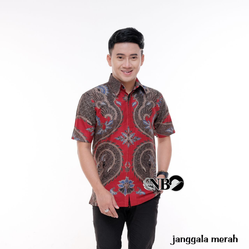 Hem Pria Batik Atasan Formal Baju Kerja Motif Unik Kantor Formal Manly Maskulin Kemeja Seragam MTD N