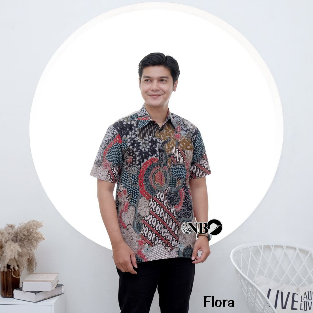 Hem Pria Batik Atasan Formal Baju Kerja Motif Unik Kantor Formal Manly Maskulin Kemeja Seragam MTD N