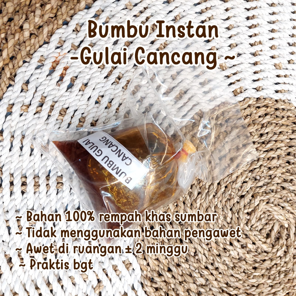 

Bumbu masak Gulai Cancang asli Padang