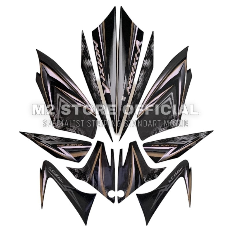 striping stripping Yamaha vixion old lama 2009 hitam sticker stiker lis polet body Vixion VIXION sta