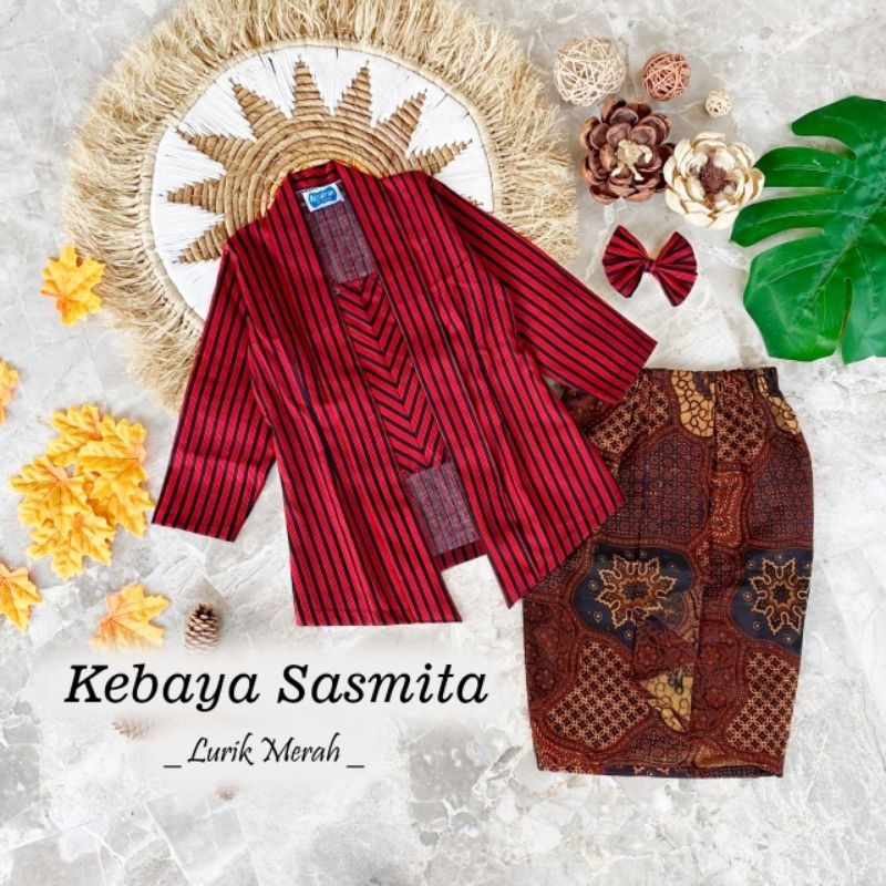 KEBAYA SASMITA/KEBAYA ANAK LURIK/KEBAYA ANAK PEREMPUAN/KEBAYA LURIK/PROPERTI FOTO/BAJU BABY NEWBORN/