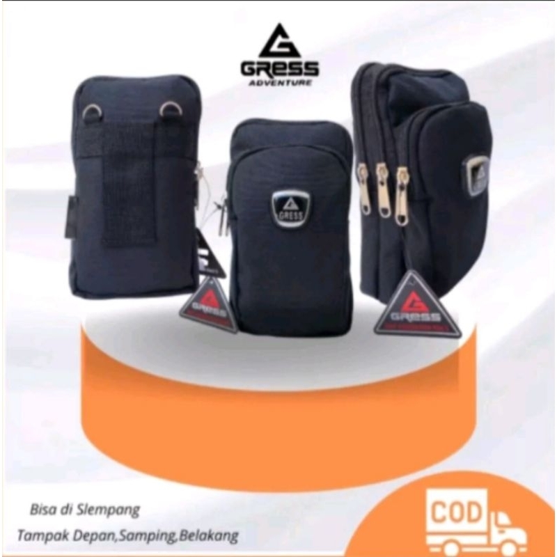 Tas selempang hp - tas selempang pria - tas pinggang pria - tas Hp pria 7inchi