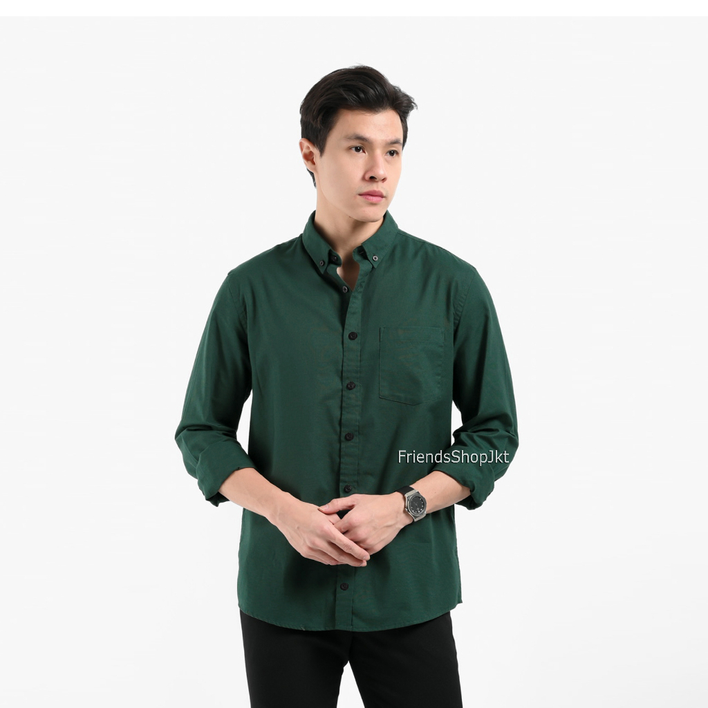 KEMEJA PRIA HIJAU BOTOL POLOS BAJU KEMEJA PRIA HIJAU BOTOL BAJU KEMEJA WARNA HIJAU BOTOL BAJU KEMEJA