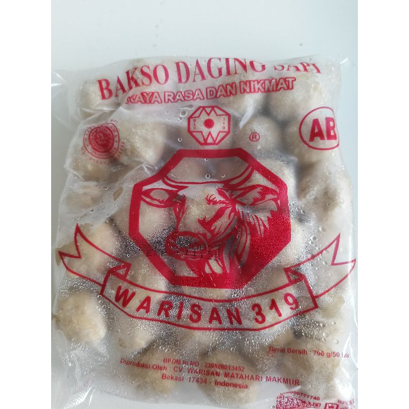 

Bakso Sapi Warisan Isi 50Butir AB