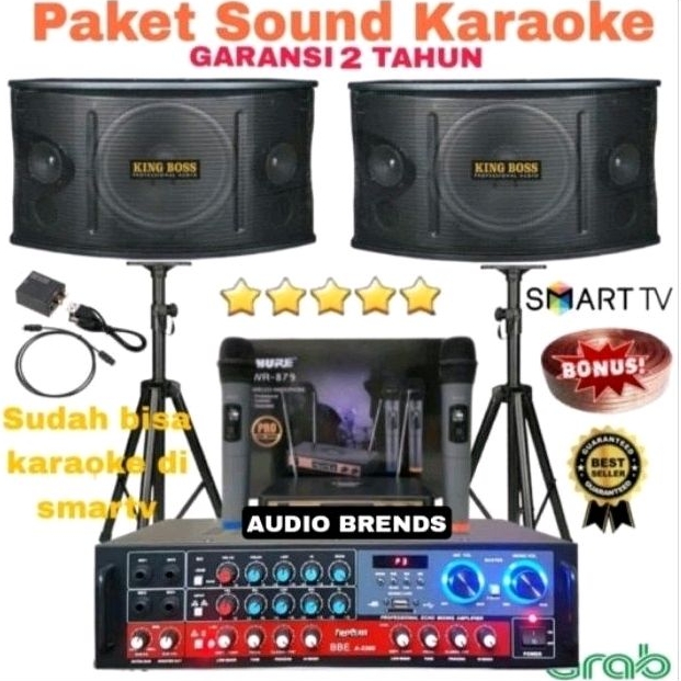 paket karaoke speaker king boss 10 inch komplit siap pakai termurah