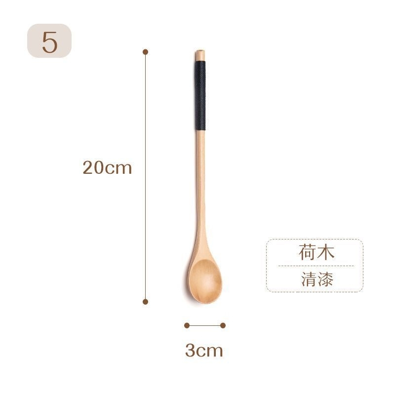 sendok kayu panjang 20cm/ sendok kayu korea