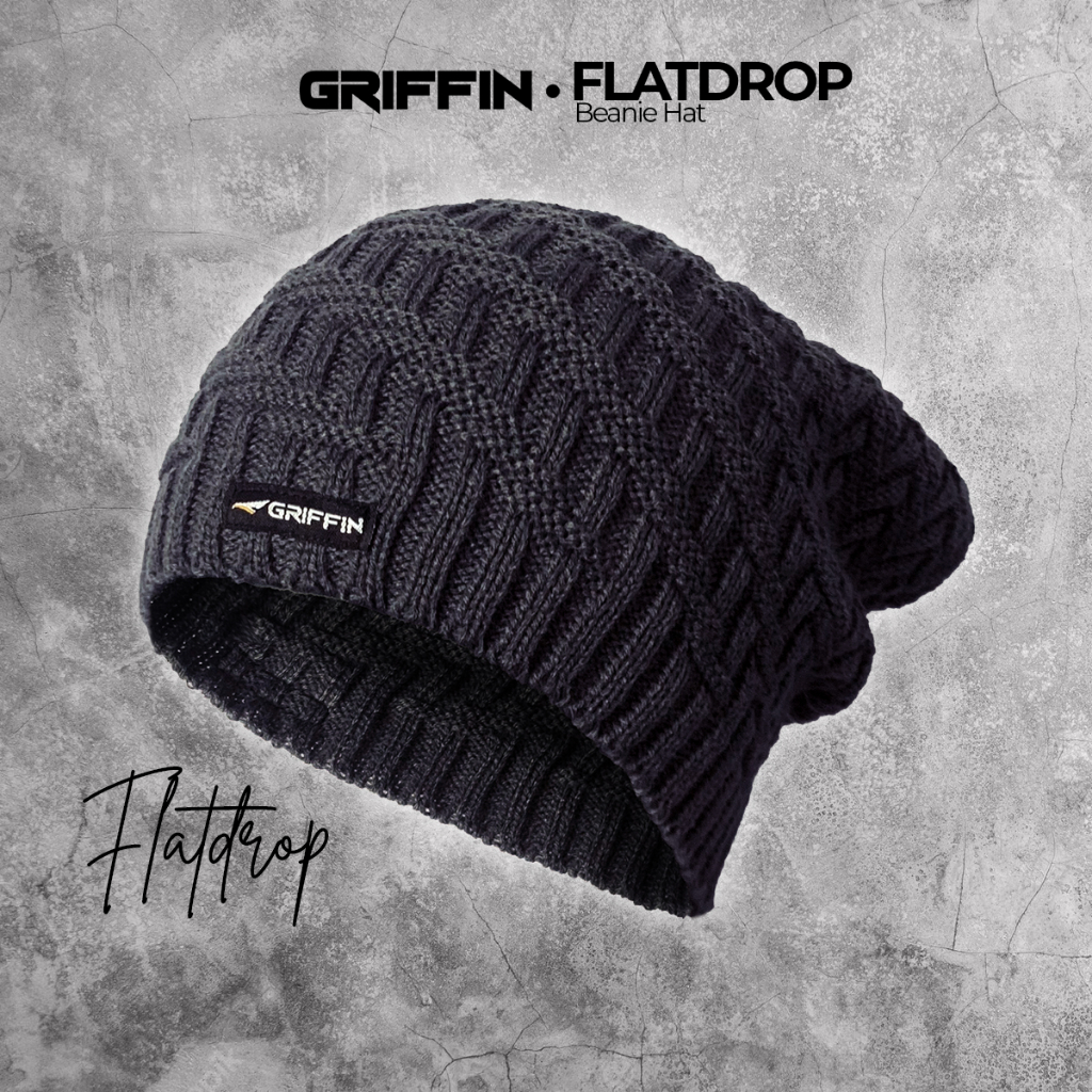 Topi Kupluk Pria Dewasa Rajut Keren Flatdrop